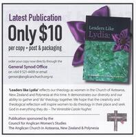 Leaders Like Lydia Book - Anglican Taonga advert revised